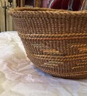 Antique Tsimshian Native Fine Hand Woven Basket Cedar Bark Decoritive