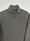 Men   s Polo Ralph Lauren Half Zip Sweater Size Medium Grey