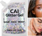 Hair   Body Glitter Gel     Iridescent Holograph Glitter Makeup Gel