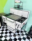 Working Vintage 1935 Magic Chef Porcelain Enameled Stove W Working Timer   Light