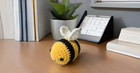 Handmade Crochet Bee Plushie  Stuffed Animal Plush Toy Amigurumi Gift For Kids