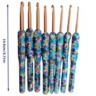 Soft Pottery Crochet 8 Pieces Set Of Blue Floral Style Diy Crafts Knitting Yarn