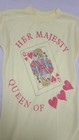 Vtg Her Majesty Queen Of Hearts  Yellow Long Sleeve Nightgown Girls Youth Sz 6
