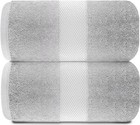 Luxury Bath Sheet Towel   Beach  Extra Large   35x70 Inch   2 Pack  Dolphin Gray