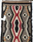 Antique Navajo Rug Native American Indian Eye Dazzler 61x38 Vintage Weaving