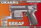 6 5  Spring Black Airsoft Pistol Gun W  Laser Sight 125fps Bb Air Soft 666af 1 1