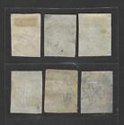 Ceylon 1857 S c  2  3  5  6  6q  10 Imperfs On White Paper Watermark Star