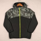 Under Armour Jacket Boys Xl Green Camo Coldgear Hooded Full Zip Fleece Outerwear
