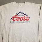 Vtg Coors Light Beer Crewneck Sweatshirt Jerzees Tag Rockies Usa 90s Sz L