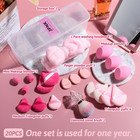 20 Pcs Makeup Sponge Set With Powder Brush For Liquid Cream And Powder - Pink