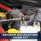 Glowshift - 1 8-27 Npt Sensor Sender Remote Relocation Hose Kit Stainless Steel