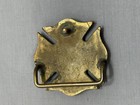 Vtg Belt Buckle Brass Fire Fighter Firefighter Fireman Dept Volunteer