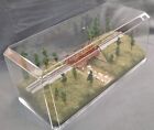 N Scale- Singletrack 16 - Bridge W  Stream   summer Scene  Train Display Case