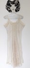 Vtg 1940s Pace Maker Full Slip Wm s Size 38 Ivory Ruffled Hem Pleated Lace Front