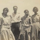Vintage Snapshot Photo Group Young People Outdoors Early Rural 1900s Photograph