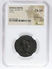 Trajan Ae As Roman Empire Bronze Coin 98-117 Ad Ngc Choice Vf  Lt  Smoothing