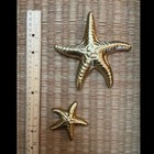 Gold Starfish Wall Plaques To Go With Vintage Or Retro Mermaids And Fish Decor