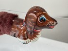 Vtg 1960   s Daiya Japan Mechanical Running Dachshund Wind Up Tin Litho Toy W box