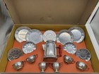 1930s Antique Aluminium Kitchen Play Set 16pcs Perco Set Mint Very Good Conditio