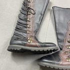 Leather Renaissance Faire Boots Mens 13 Black Brown Cosplay Larp Medieval Tie