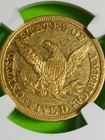1844-p  5 Liberty Gold  Ngc  Au-55  No Motto  Scarce  340 330 Mintage Only 