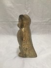 Vintage Mcm Solid Brass Owl Figurine Paperweight Doorstop 7  Tall Heavy