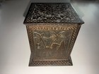 Antique Cast Iron Arabian Safe  circa 1880  Slight Damage   No Key