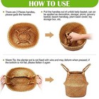  Woven Seagrass Baskets Belly Basket Folding Boho Natural 8 66 X 7 87 Inch 4