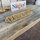 Solid Brass Poop Deck Door Sign  Ship Cabin Wall Plate  Bathroom Bath Decor
