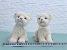 Hansa Baby White Lion Plush Toy Set Of 2 Realistic Stuffed Animal Japan