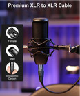 2 Pack Xlr Cable 6ft Male Female Microphone Ofc Mic Cord Mixer Podcast Black