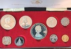 1971 Bahamas 9-coin Proof Set     2 87 Oz Silver     Franklin Mint     Coa   Box