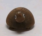 Vtg Mcm Cryptomeria Hand Carved Wood Turtle Figurine 2 
