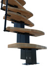 Los Angeles Space Saving Stairs - Black With Beach Treads