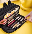Hongdian Large Capacity Pencil Case Black Color  3d Cat Pen Bags Pencil Pouch   