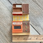 Vintage Lundby Dollhouse Miniature Kitchen Stove Oven Range Cabinet As Is 