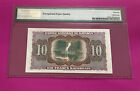 Katanga 1960 Issue 10 Francs Missing Design Error Pmg-gem-unc-66-epq 