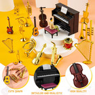 Dollhouse Musical Instruments  Miniature Violin Guitar Piano Drum Trumpet Mini F