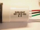 Dialight 557-1412-203 Red   Green Bi-color Led Panel Lamp 11 16  Watertight 5v