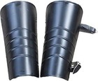 Medieval Blackened Steel Warrior Greaves Leg Armor Protection Cosplay Clothing