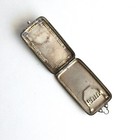 Antique Locket Case Bpoe Elks Membership Silver Tone Small Stamp Card Holder
