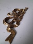 Vintage Solid Brass Bow Wall Swag Ribbon Mid Century Modern Granny Chic Gallery