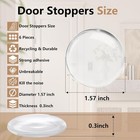Clear Door Stopper Wall Protector 6 Pcs Adhesive Rubber Knob Cushion 1 57 