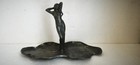 Art Nouveau Pewter Maiden Tray   Jugendstil Centerpiece Dish  ak c Wien 