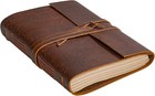 Leather Notebook - Rustic Handmade Vintage Leather Bound Journals For Men And   