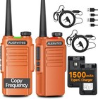 2 Pack Long Range Walkie Talkie 100 Mile Two Way Radio Charge Headset Waterproof