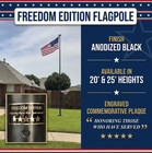 20  Or 25  Delta Pin-lock Telescoping Flag Pole  freedom Edition   black 