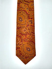 Brooks Brothers Makers Ancient Madder Paisley Silk Tie Tile Burgundy multi Euc