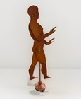 Vtg Mcm Xonex Wood Articulated Silhouette Poseable Artist Drawing Model W stand