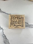 Stampin Up Inspiration Word Collage Wood Rubber Stamp 